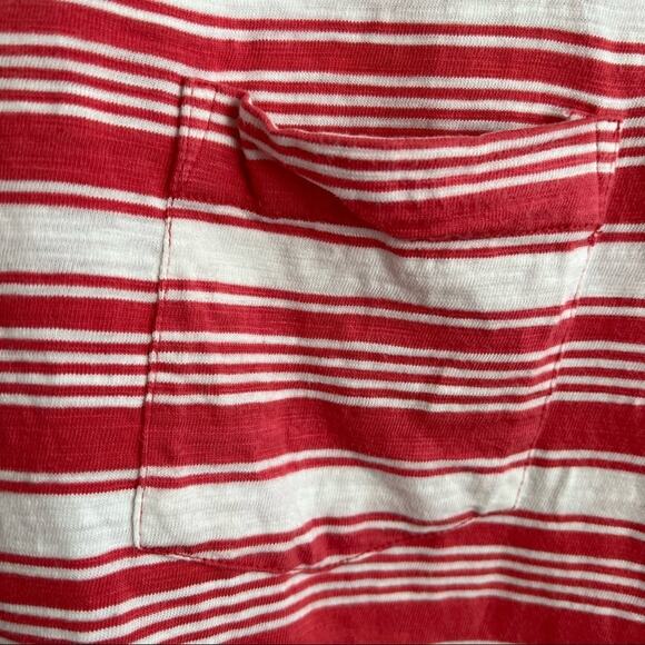 Onia Chad Striped T Shirt Mens Medium Coral Cotton Short Sleeve Large - Picture 4 of 8